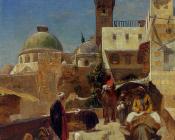 古斯塔夫 鲍恩芬德 : Oriental Street Scene